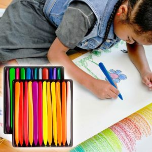 Kleurige waskrijtjes om creativiteit bij kinderen te stimuleren (24 stuks) | PASTELKE