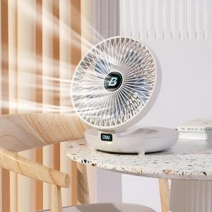 Draagbare mini-ventilator - 120° oscillatie, afstandsbediening, 12u batterij | AIRCOLIO