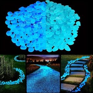 100x blauwe glow-in-dark stenen | LUMIROCKS