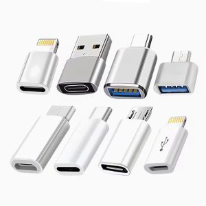 8x adapters voor opladers en kabels