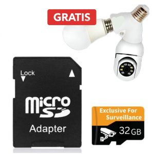 32 GB microSD-kaart + E27-splitter GRATIS